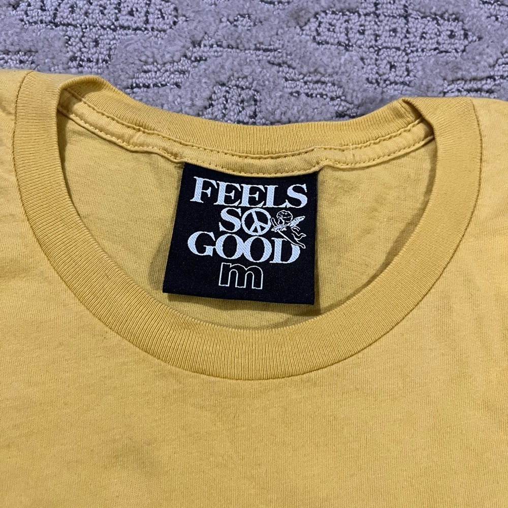 🎸 '22 Rush Band The Twilight Zone Canned Lyrics Clean Yellow Limited Edition Tee - Picture 11 of 11